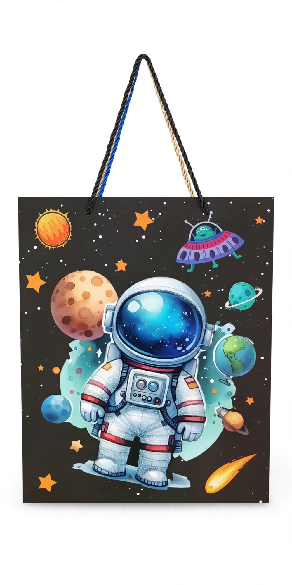 FUNDA DE REGALO 26*10*32CM 480B ASTRONAUTA 3D