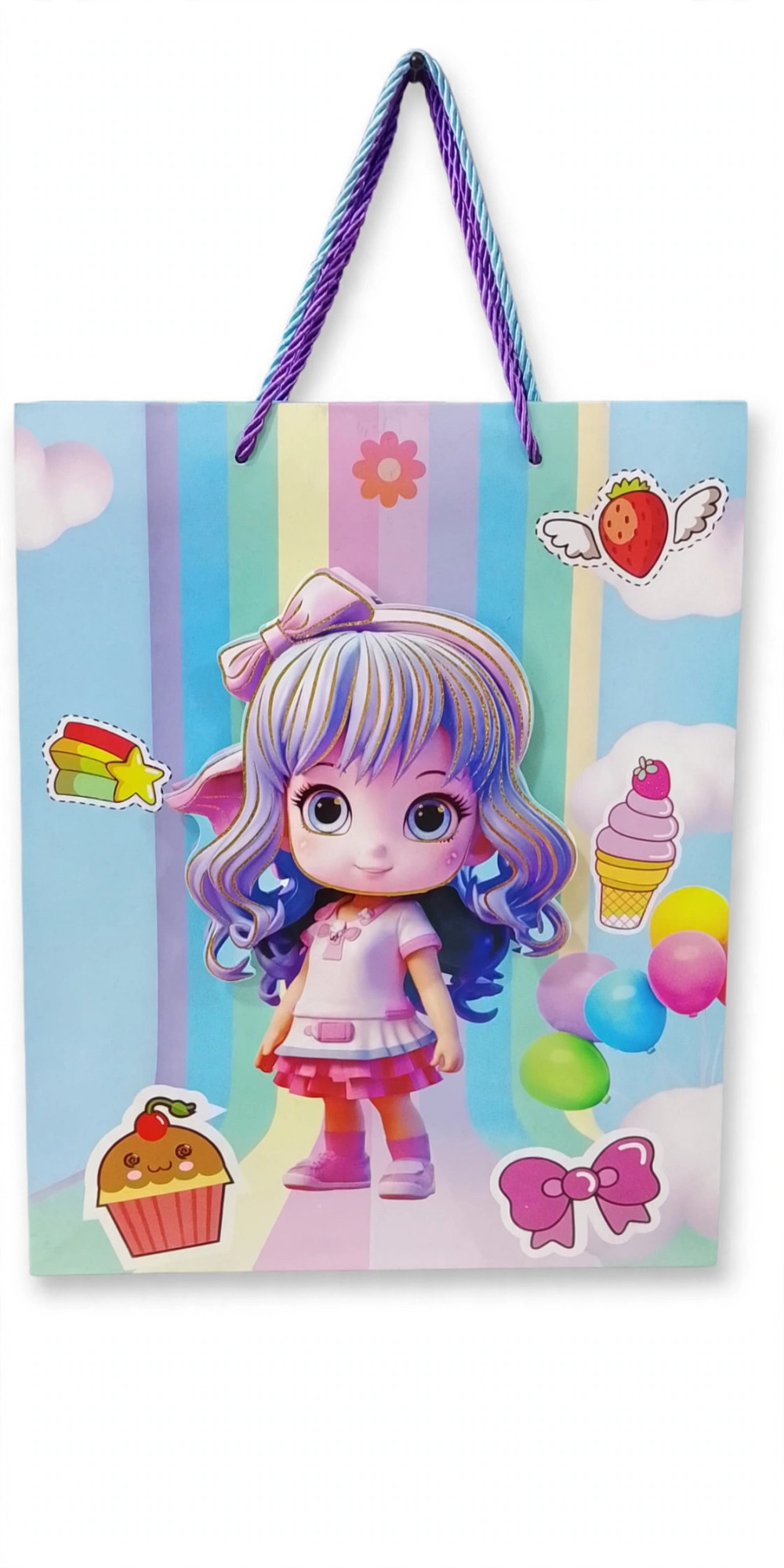 FUNDA DE REGALO 26*10*32CM 480B NIÑA 3D