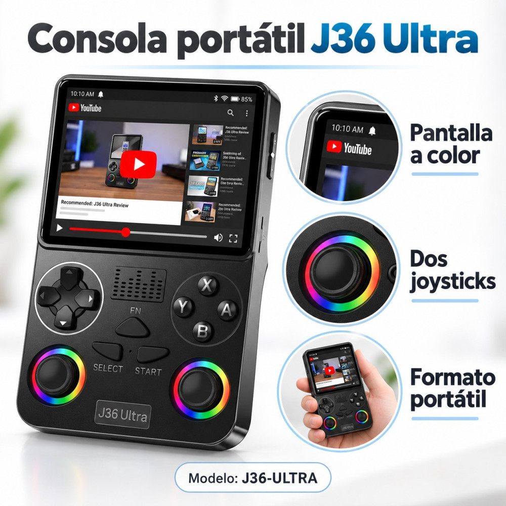 CONSOLA PORTÁTIL DE VIDEOJUEGOS J36 ULTRA