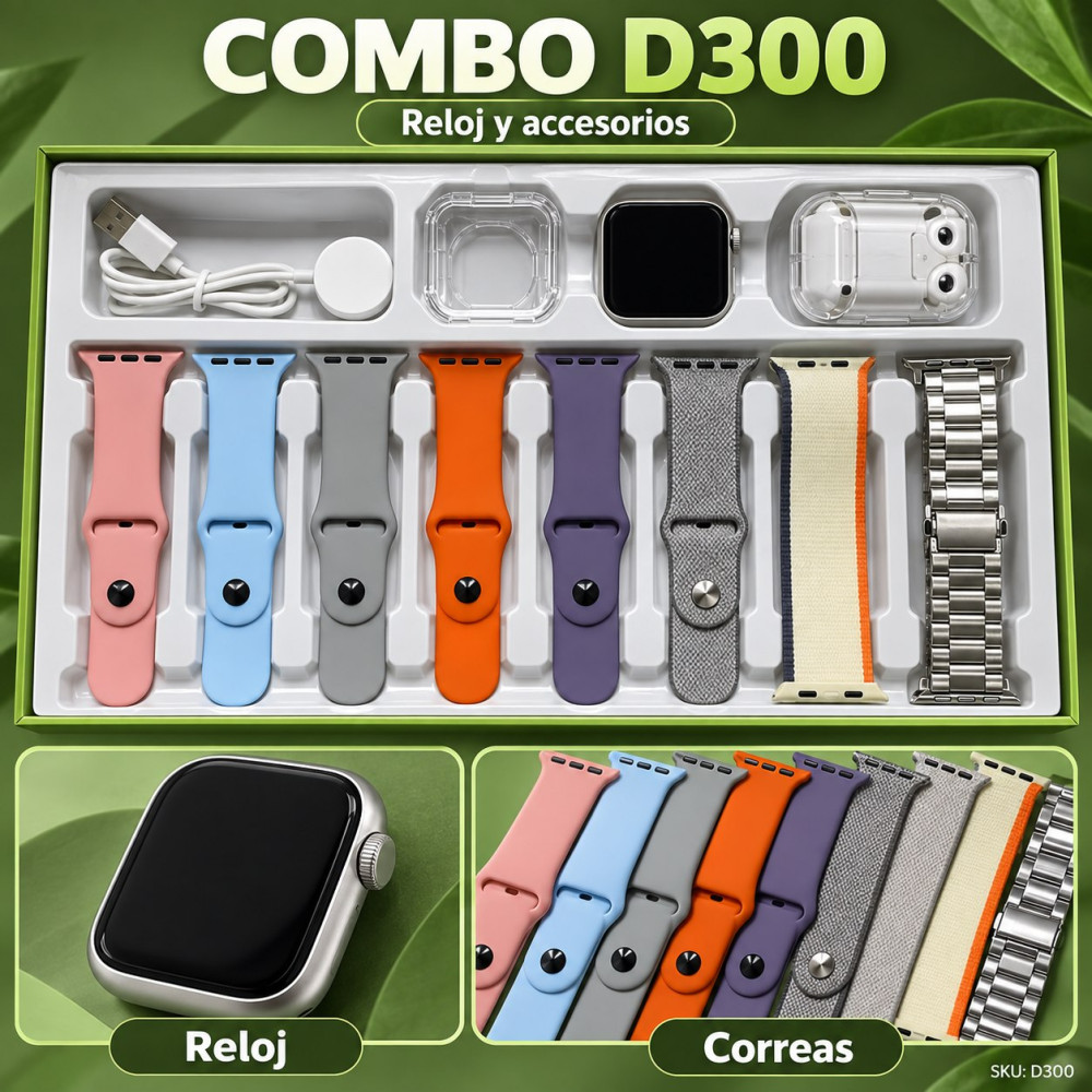 COMBO DE SMARTWATCH D300