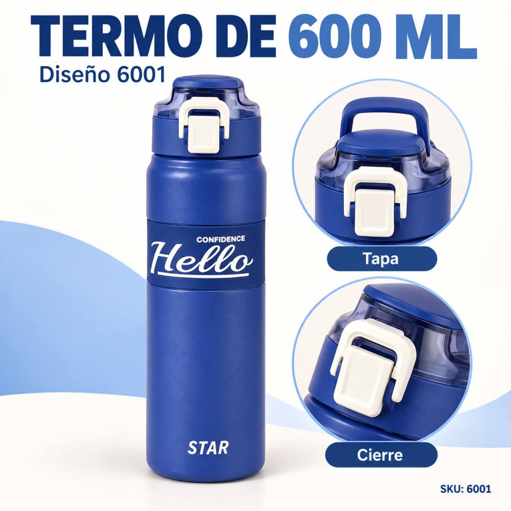 TERMO DE ACERO INOXIDABLE DE 600 ML