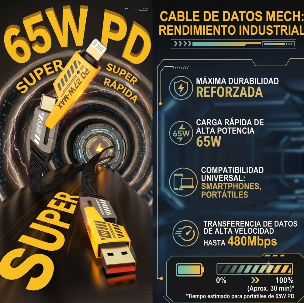 CABLE RESISTENTE 4 en 1