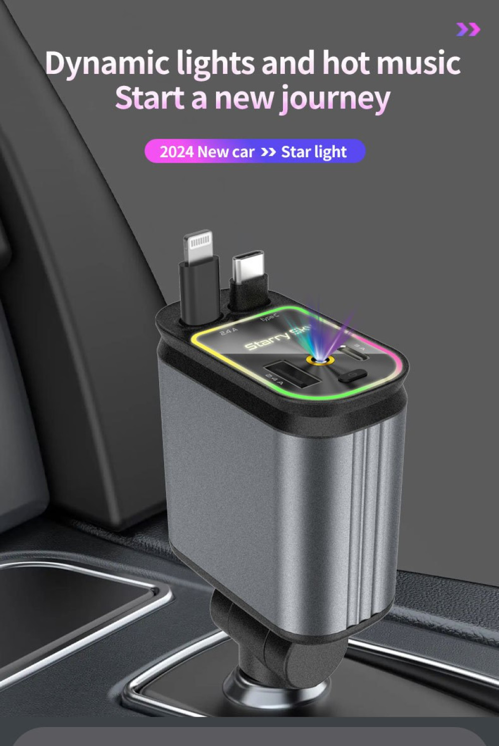 Cargador de coche con cable B1