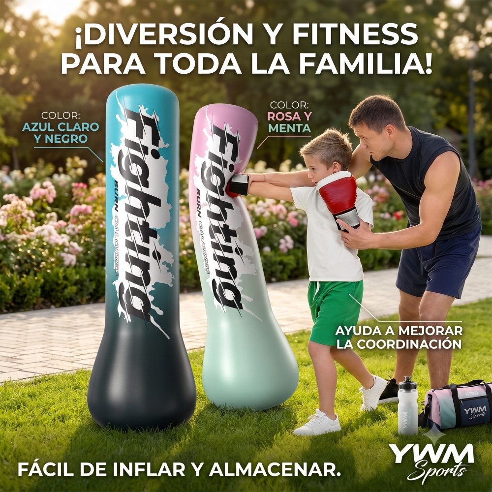 Saco de boxeo de agua inflable 150 cm
