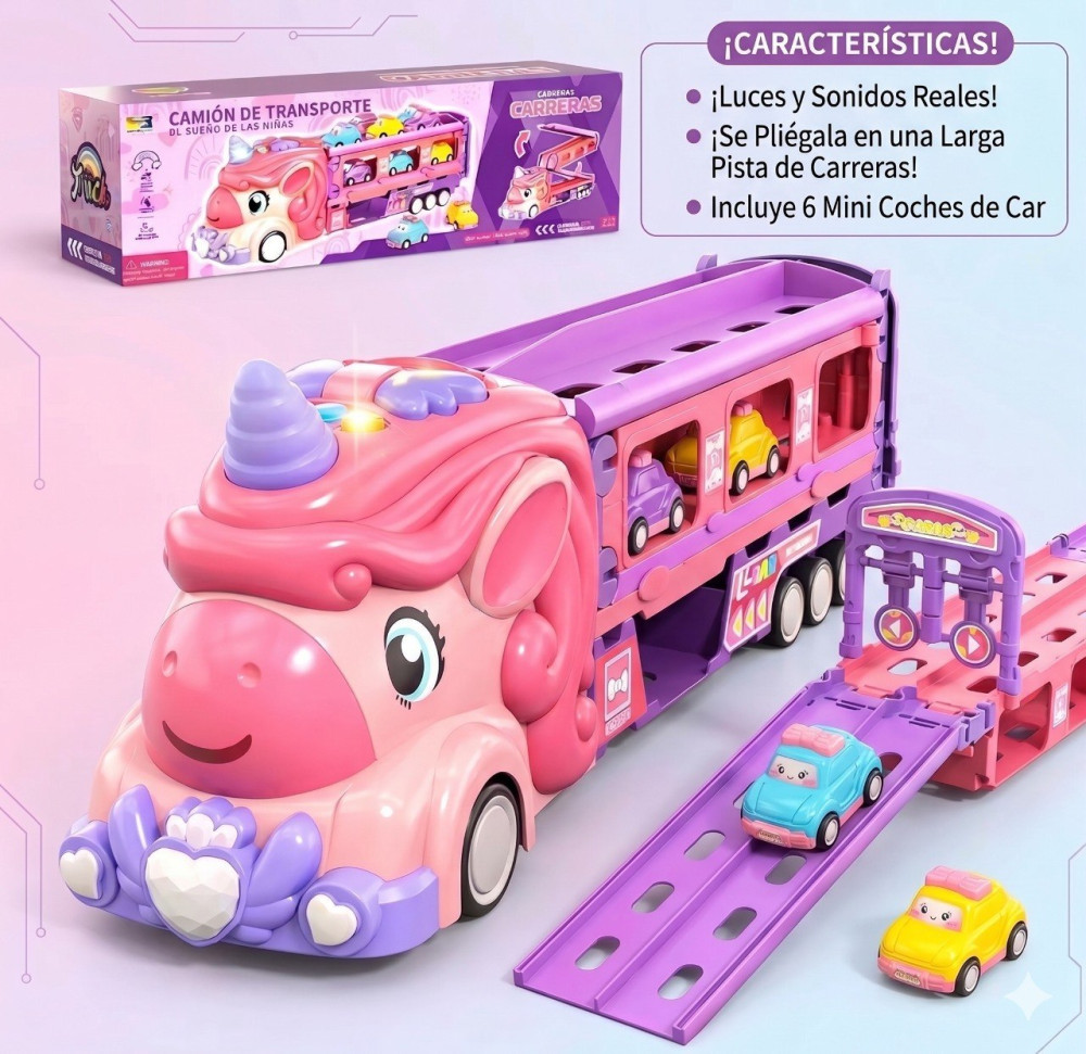 Pista de carreras plegable de unicornio