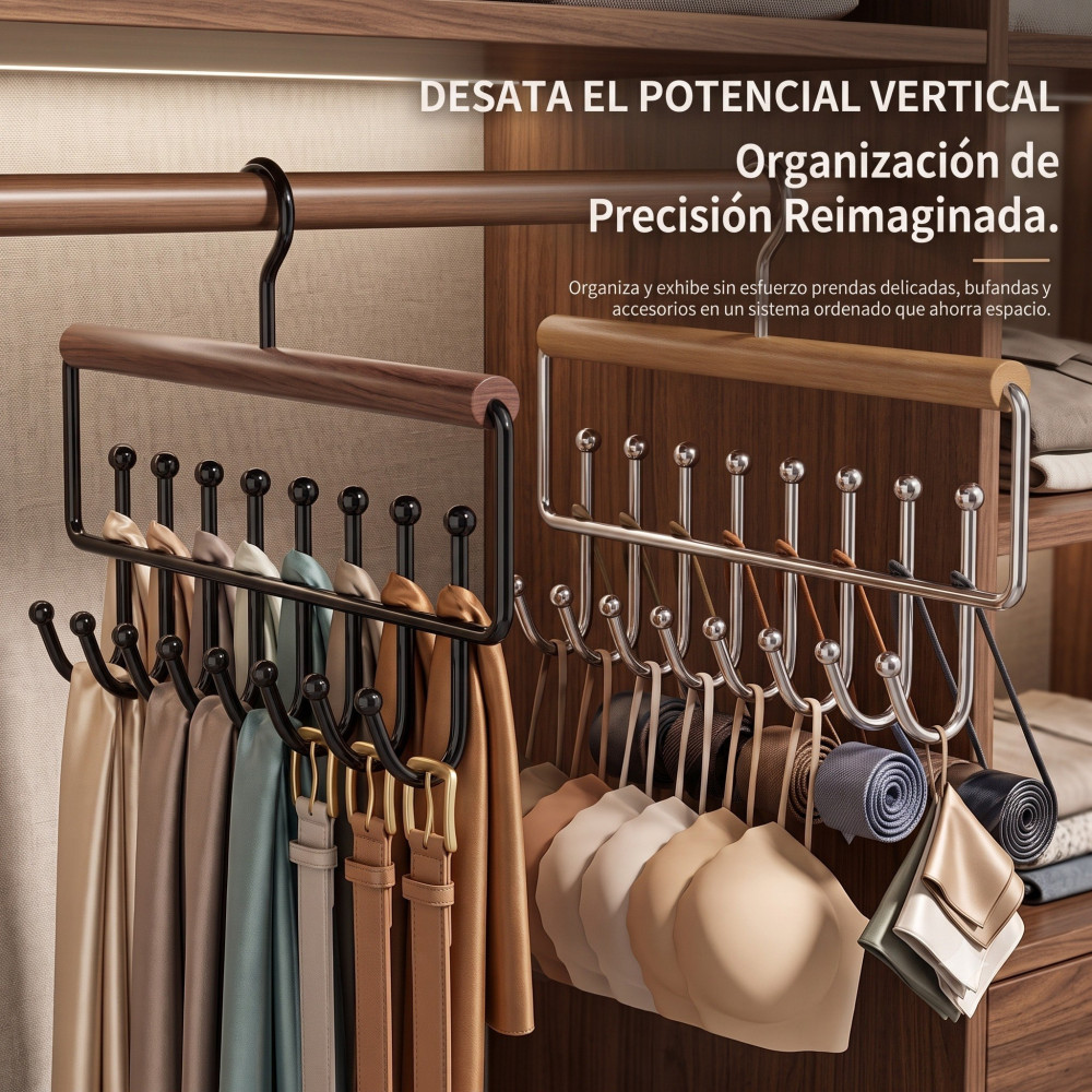 Colgador de ropa de madera