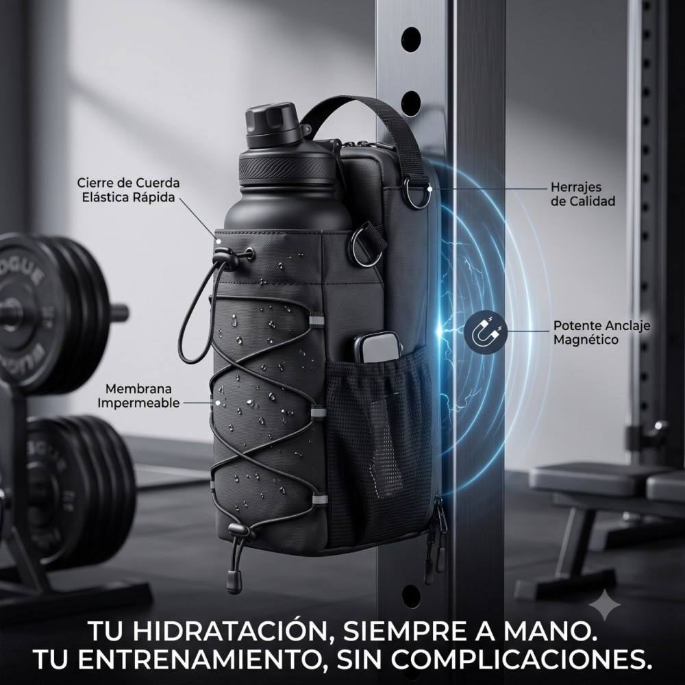Bolsa magnética para botella de agua